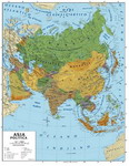 089-Asia  da aula scolastica fisico politica 100 x 140 cm 